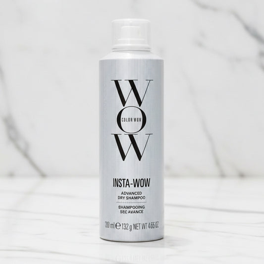 Insta-Wow dry shampoo bottle on a white background