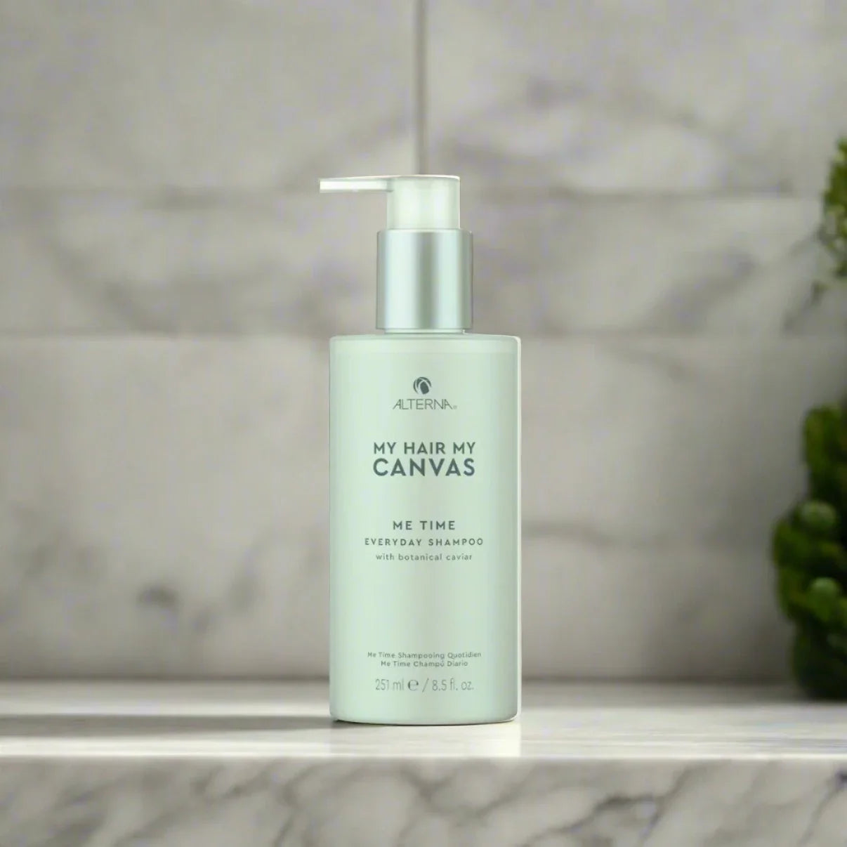 Alterna My Hair My Canvas Me Time Everyday Shampoo 251 ml bottle, formulated for daily use to gently cleanse and nourish hair while maintaining a healthy scalp.