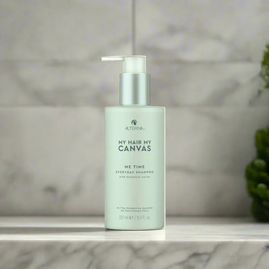 Alterna My Hair My Canvas Me Time Everyday Shampoo 251 ml bottle, formulated for daily use to gently cleanse and nourish hair while maintaining a healthy scalp.