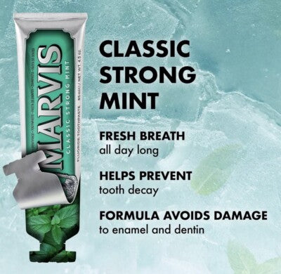 Marvis Classic Strong Mint Toothpaste, 85 ml